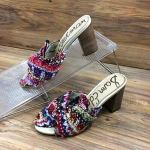 Sam Edelman Ode Yarn Mules Block Heel Sandals